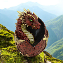 Load image into Gallery viewer, Mythical Red Dragon Egg – Fantasy Collectible Hatchling – Gothic Decor Dragon Ornament