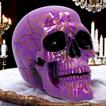 Load image into Gallery viewer, Purple Gothic Fantasy Skull Ornament Decorative Statue Halloween Horror Art Decor