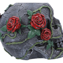 Load image into Gallery viewer, Gothic Skull with Roses Figurine Floral Vine Dark Fantasy Ornament Sculpture Art