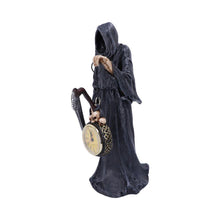 Laden Sie das Bild in den Galerie-Viewer, Grim Reaper Holding Clock Figurine Macabre Fantasy Statue Gothic Horror Home Decor