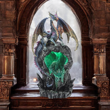 Load image into Gallery viewer, Dragon Incense Burner with Multicolor LED Light - Mystical Fantasy Resin Figurine