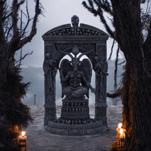 Load image into Gallery viewer, Baphomet's Temple Statue - Gothic Polyresin Decor for Occult and Wiccan Spaces
