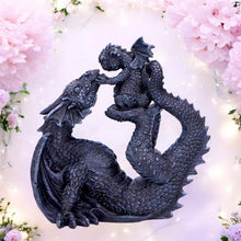 Load image into Gallery viewer, Mother Dragon and Dragonling Figurine Gothic Resin Collectible Statue 22cm Ideal Gift
