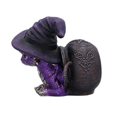 Laden Sie das Bild in den Galerie-Viewer, Whimsical Baby Dragon in Cauldron Gothic Witchcraft Fantasy Figurine Collectible