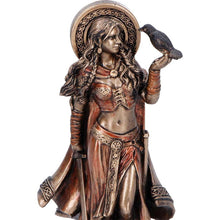 Load image into Gallery viewer, Small Morrigan Goddess Figurine Celtic War Deity Crow Statue Pagan Mythology