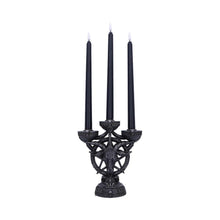 Load image into Gallery viewer, Baphomet's Radiance Candelabra 46cm with LED Candles | Gothic Occult Home Decor Nemesis Now Design