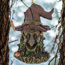 Load image into Gallery viewer, Green Man Hanging Bird Feeder | 25 cm Resin Garden Decor for Outdoor Spaces