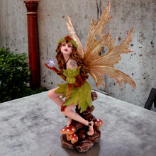 Laden Sie das Bild in den Galerie-Viewer, Mystical Fairy Holding Crystal Ball Figurine, Enchanting Statue, Indoor Fantasy Home Decor, Magical Fairy Tale Ornament, Whimsical Sculpture-OsirisTradingUK