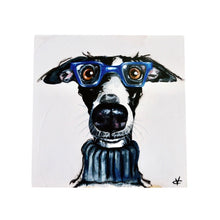 Load image into Gallery viewer, Reggie Ceramic Art Tile by Victoria Coleman | Unique 20x20cm Wall Art Ready to Hang | Quirky Home Decor