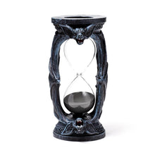 Load image into Gallery viewer, Gothic Vampire Bats Sand Timer Hourglass Fantasy Altar Decor Resin Ornament 19cm