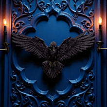 Laden Sie das Bild in den Galerie-Viewer, Mystical Black Raven Wall Ornament Decoration Fantasy Gothic Plaque Art Decor