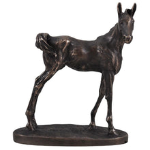 Laden Sie das Bild in den Galerie-Viewer, Graceful Foal Bronze Effect Sculpture | Horse Lover’s Collectible | 10 x 8.5 cm Resin Statue