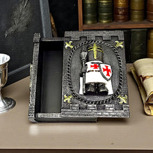 Laden Sie das Bild in den Galerie-Viewer, Medieval Templar Knight Box Gothic Armour Design Crusader Gift Keepsake Chest