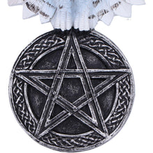 Laden Sie das Bild in den Galerie-Viewer, Mystical Snowy Owl Hanging Pagan Pentacle Talisman Wiccan Witchcraft Wall Art