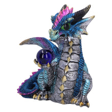 Load image into Gallery viewer, Mystical Crystal Ball Dragon Figurine | Fantasy Gothic Dragon Statue | Resin Ornament 15.5cm
