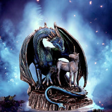 Load image into Gallery viewer, Lisa Parker Protector of Magick Dragon & Unicorn Figurine | 17.5cm Bronze Fantasy Decor Statue