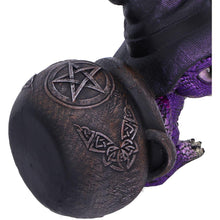 Laden Sie das Bild in den Galerie-Viewer, Whimsical Baby Dragon in Cauldron Gothic Witchcraft Fantasy Figurine Collectible