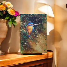 Load image into Gallery viewer, Kingfisher on Look Out Ceramic Art Tile by D. Finney | 30x20 cm | Wall Art Décor