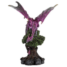 Load image into Gallery viewer, Majestic Purple Gothic Dragon Figurine Large Resin Fantasy Statue Ornament 31 cm