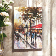 Load image into Gallery viewer, Avenue Champs Elysées Ceramic Art Tile by Brent Heighton - Paris Street Scene - 30X20cm Wall Decor - Ready to Hang - New in Box