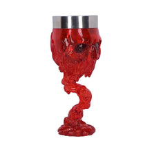 Laden Sie das Bild in den Galerie-Viewer, Clear Red Skull Goblet Dark Fantasy Chalice Gothic Occult Drinkware Macabre Horror