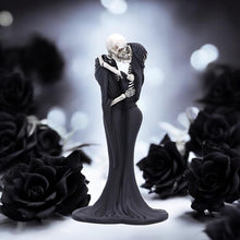 Load image into Gallery viewer, Gothic Skeleton Kiss Figurine 24cm - Romantic Skeleton Couple Ornament - Gothic Resin Sculpture Hand-Painted - Unique Gift Boxed Collectible