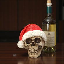 Laden Sie das Bild in den Galerie-Viewer, Silent Night Christmas Skull Gothic Santa Ornament Festive Horror Skeleton Head