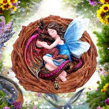 Load image into Gallery viewer, Enchanted Fairy and Dragon Mystical Creature Figurine Fantasy Statue Art decor