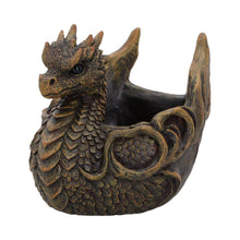 Laden Sie das Bild in den Galerie-Viewer, Mythical Dragon Treasure Dish Gothic Jewellery Holder Ornament Fantasy Sculpture