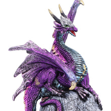 Laden Sie das Bild in den Galerie-Viewer, Mystical Dragon on Skull And Book Statue Gothic Decor Fantasy Figurine Ornament