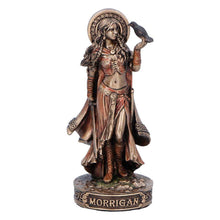 Load image into Gallery viewer, Small Morrigan Goddess Figurine Celtic War Deity Crow Statue Pagan Mythology