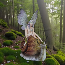 Load image into Gallery viewer, Whimsical Fairy Snail Ornament Resin Figurine Collectible Fantasy Gothic Home Decor 16cm