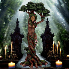 Load image into Gallery viewer, Mother Nature Female Tree Spirit Woodland Figurine Ornament Pagan Statue Art