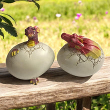 Load image into Gallery viewer, Set of Dragon Egg Hatchlings Figurines – Adorable Dragon Baby Decor Collectibles