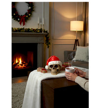 Laden Sie das Bild in den Galerie-Viewer, Silent Night Christmas Skull Gothic Santa Ornament Festive Horror Skeleton Head