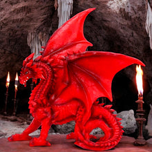 Load image into Gallery viewer, Majestic Red Dragon Ornament Gothic Fantasy Statue Mythical Gothic Figurine