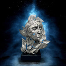 Load image into Gallery viewer, Modern Silver Resin Lady Statue – 32 cm Metallic Finish Abstract Sculpture | Contemporary Home Decor Accent