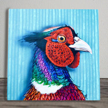 Load image into Gallery viewer, Pheasant Ceramic Art Tile by Victoria Coleman - 20x20 cm Wall Decor - Vibrant Wildlife Art