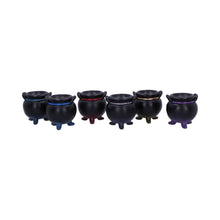 Load image into Gallery viewer, Positive Energy Cauldrons Set of 6 Mini Wiccan Altar Pagan Witchcraft Ornaments