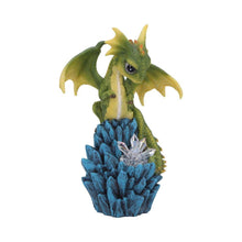 Load image into Gallery viewer, Crystal Peak Dragon Figurine Illuminated Crystal Display Hand-Painted Resin 18cm