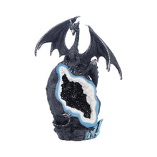 Load image into Gallery viewer, Midnight Custodian Light Up Dragon Statue LED Fantasy Geode Dragon Ornament