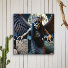 Load image into Gallery viewer, Lamashtu Ancient Dark Spirit Gothic Canvas Art - Mesopotamian Mythology Demoness Decor for Home