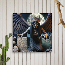 Load image into Gallery viewer, Lamashtu Ancient Dark Spirit Gothic Canvas Art - Mesopotamian Mythology Demoness Decor for Home