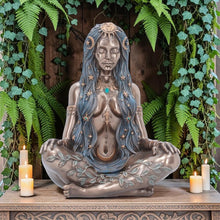 Load image into Gallery viewer, Celestial Goddess Statue Figurine Ornament Sculpture Moon Stars Pagan Wiccan
