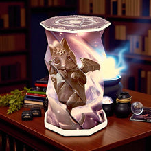 Laden Sie das Bild in den Galerie-Viewer, Wiccan Malpuss Cult Cuties Foldable USB LED Lamp Rechargeable Night Light Art