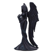 Load image into Gallery viewer, Femme Fatale Scholar Angel Statue Gothic Hooded Winged Book Skull Fantasy