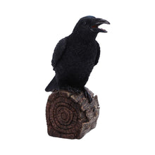Load image into Gallery viewer, Ravens Cry Motion Activated Gothic Figurine Sound Sensor Bird Statue Crow Decor