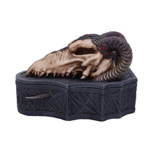 Laden Sie das Bild in den Galerie-Viewer, Fantasy Gothic Dragon Skull Box Monte Moore Design Collectible Trinket Storage