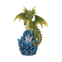 Load image into Gallery viewer, Crystal Peak Dragon Figurine Illuminated Crystal Display Hand-Painted Resin 18cm