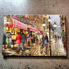 Load image into Gallery viewer, Macneil Studios EVENING CAFE Ceramic Wall Art Tile 30x20cm | Cityscape Painting Decor-OsirisTradingUK